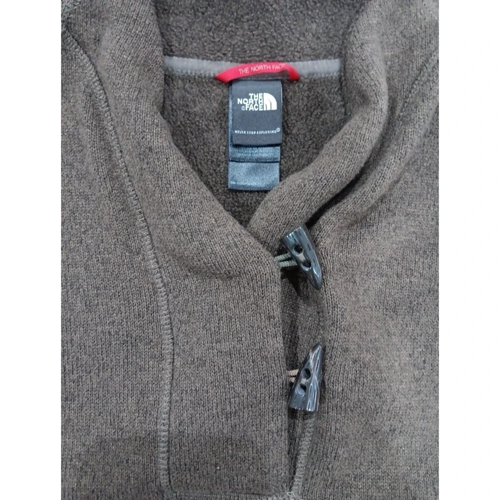 The North Face Womens Brown Fleece Toggle Shawl Neck Sweater XL Pullover‎  2475